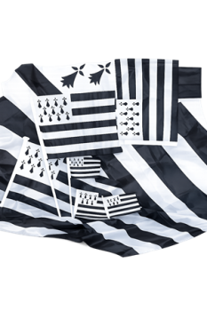 Gwenn Ha Du Flagge 150x90 cm schwarz-weiß